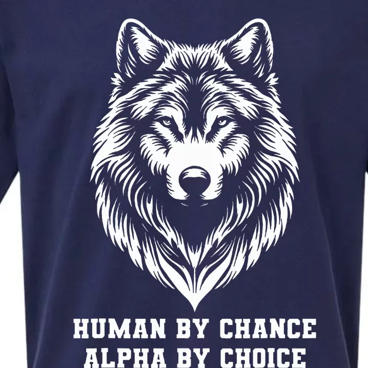 Human By Chance Alpha By Choice Alpha Wolf Sueded Cloud Jersey T-Shirt