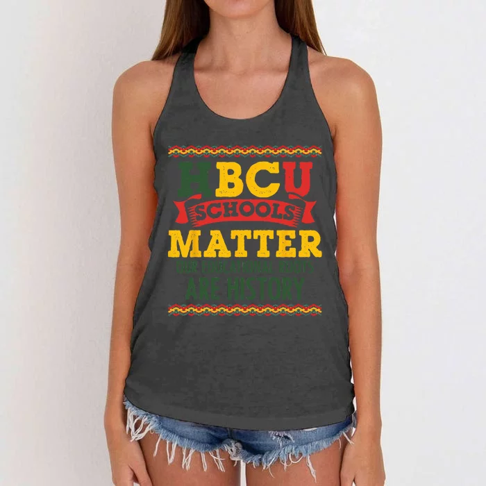 HBCU Black College School Matters African American Student Women's Knotted Racerback Tank