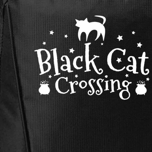 Halloween Black Cat Crossing Meaningful Gift City Backpack