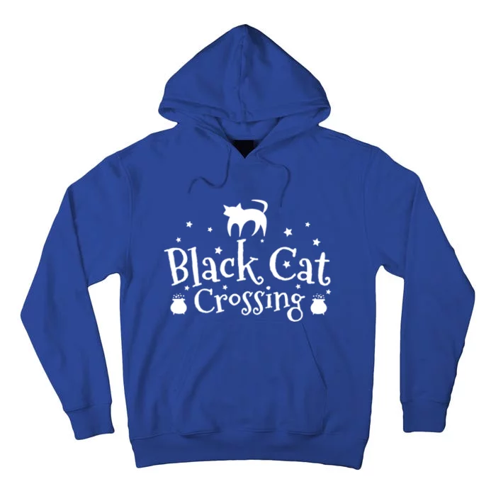 Halloween Black Cat Crossing Meaningful Gift Tall Hoodie