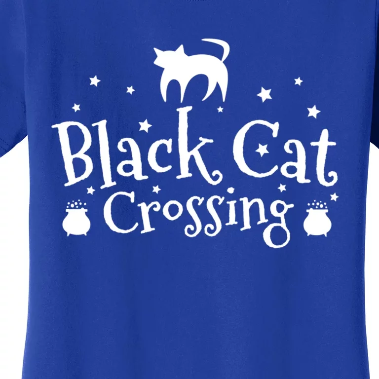 Halloween Black Cat Crossing Meaningful Gift Women's T-Shirt