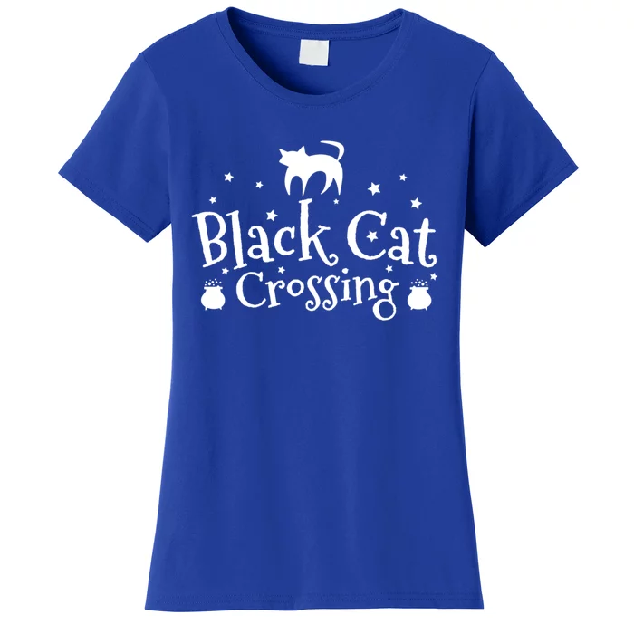 Halloween Black Cat Crossing Meaningful Gift Women's T-Shirt