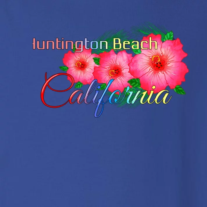 Huntington Beach California Tropical Flowers Family Vacation Gift Toddler Long Sleeve Shirt