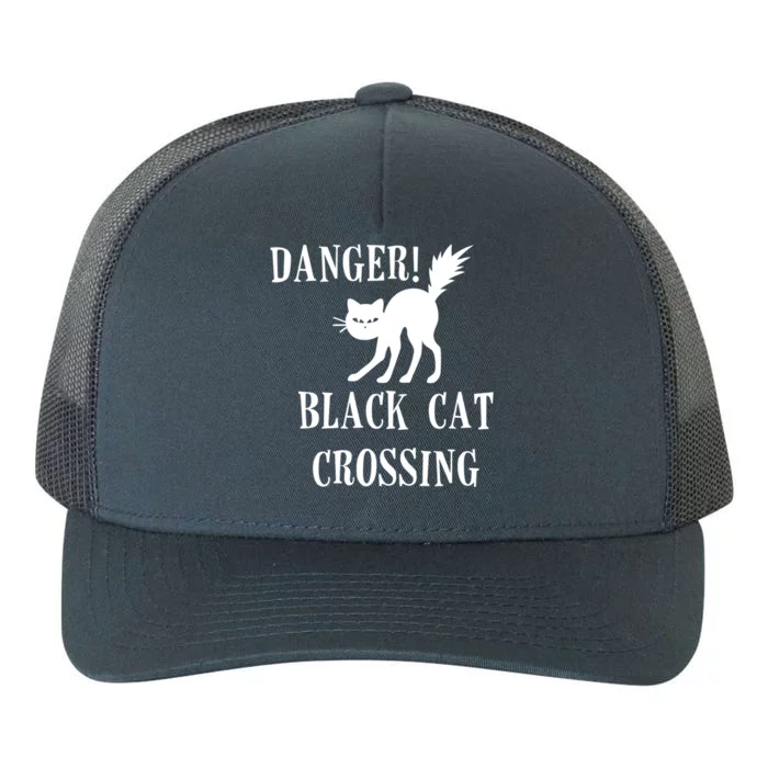 Halloween Black Cat Crossing Trick Or Treat Costume Design Gift Yupoong Adult 5-Panel Trucker Hat