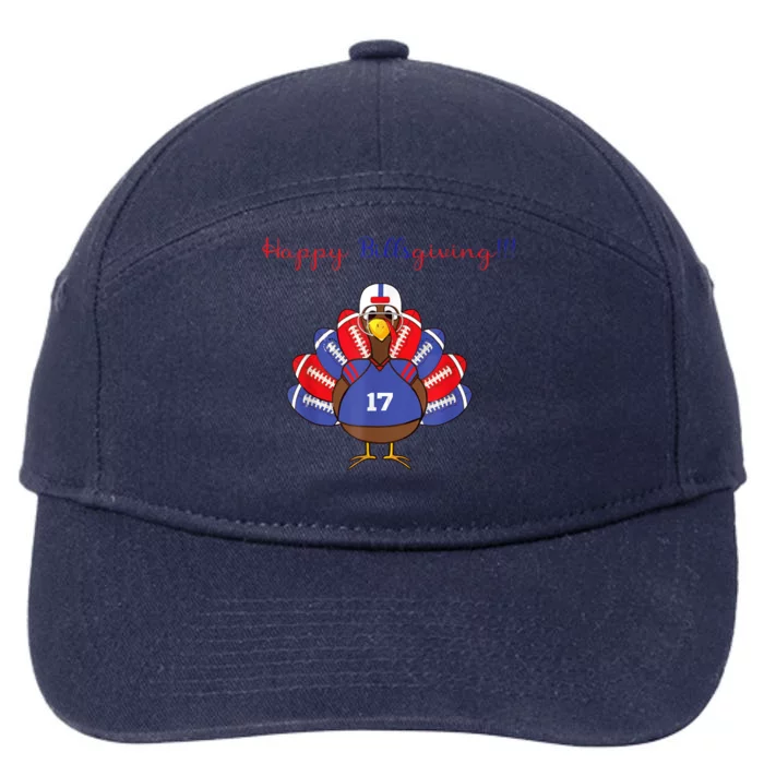 Happy BillsGiving Chicken Football Thanksgiving 7-Panel Snapback Hat