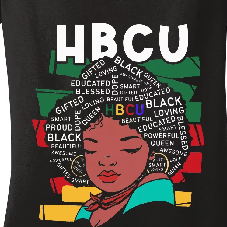 Historical Black College HBCU Women's V-Neck T-Shirt