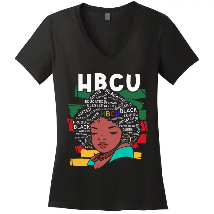 Historical Black College HBCU Women's V-Neck T-Shirt