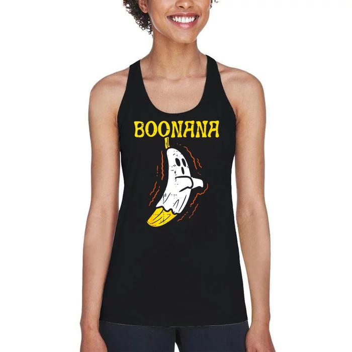 Halloween Boonana Cute Ghost Funny Banana Costume Gift Women's Racerback Tank