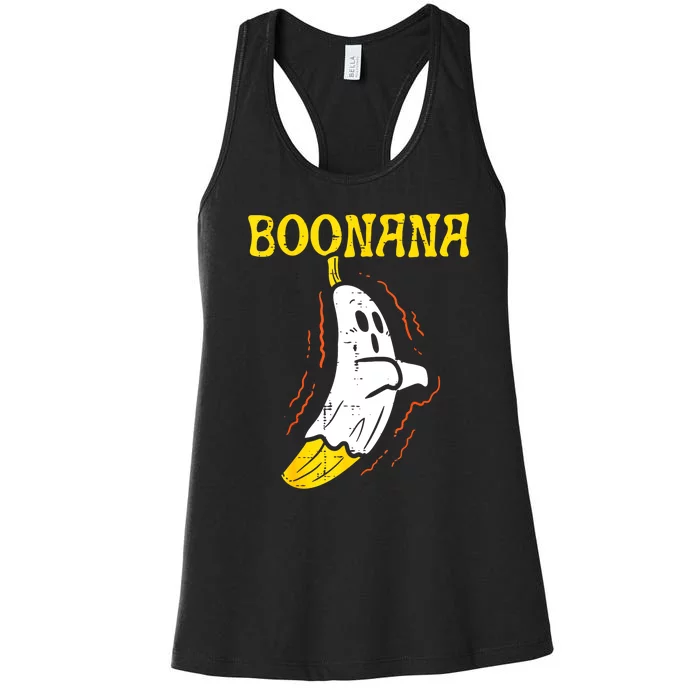 Halloween Boonana Cute Ghost Funny Banana Costume Gift Women's Racerback Tank