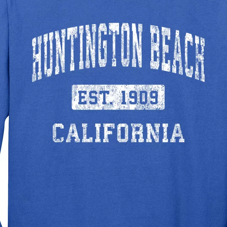 Huntington Beach California Ca Vintage Established Sports Gift Long Sleeve Shirt