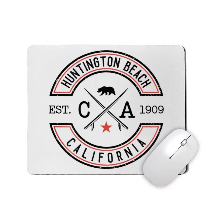 Huntington Beach California Ca Retro Surfer Mousepad