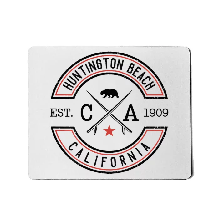 Huntington Beach California Ca Retro Surfer Mousepad