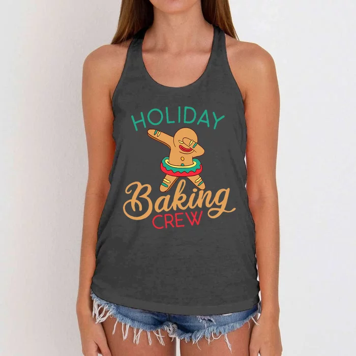 Holiday Baking Crew Xmas Christmas Women's Knotted Racerback Tank