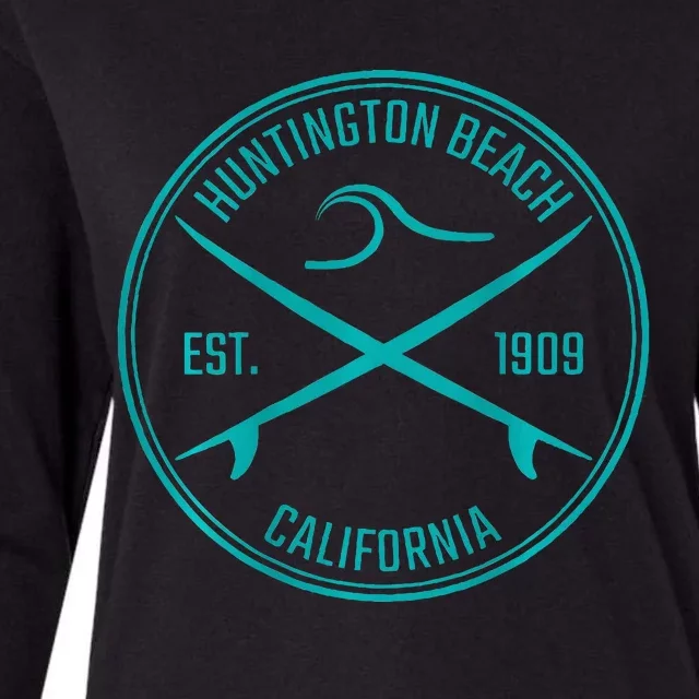 Huntington Beach California Surfer Womens Cotton Relaxed Long Sleeve T-Shirt