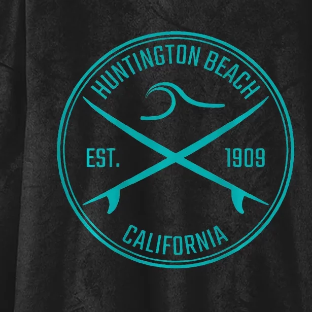 Huntington Beach California Surfer Hooded Wearable Blanket