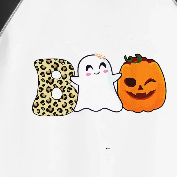 Hey Boo Cute Ghost Pumpkin Face Halloween Toddler Fine Jersey T-Shirt