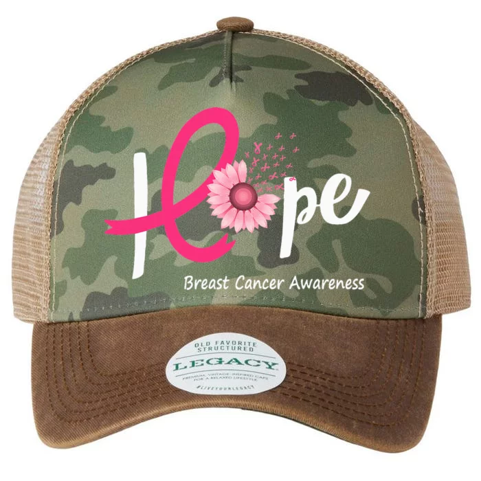 Hope Breast cancer pink Ribbons sunflower October month Legacy Tie Dye Trucker Hat