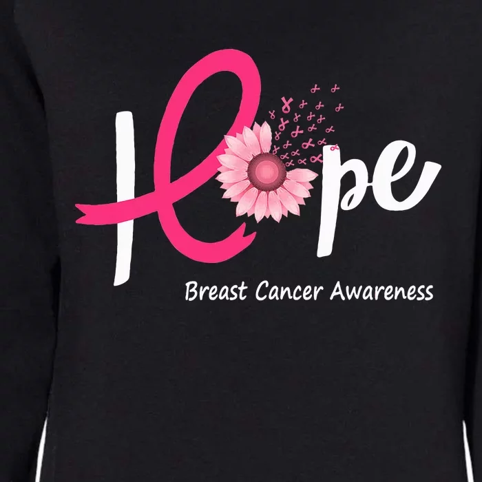 Hope Breast cancer pink Ribbons sunflower October month Womens California Wash Sweatshirt