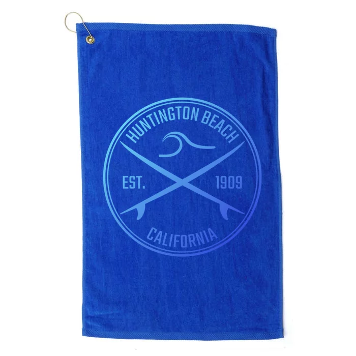 Huntington Beach California Surfer Gift Platinum Collection Golf Towel