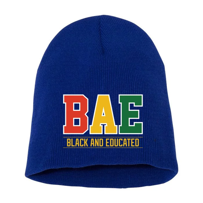 Historically Black College University Bae Black And Educated Gift Short Acrylic Beanie