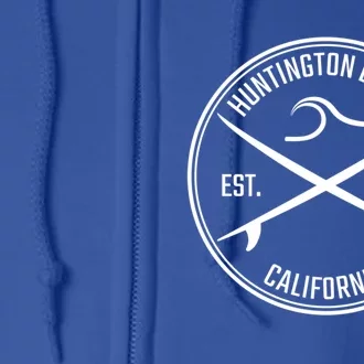 Huntington Beach California Surfer Hoodie Full Zip Hoodie