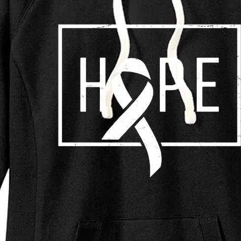 Hope Breast Cancer Awareness Ribbon Women's Fleece Hoodie