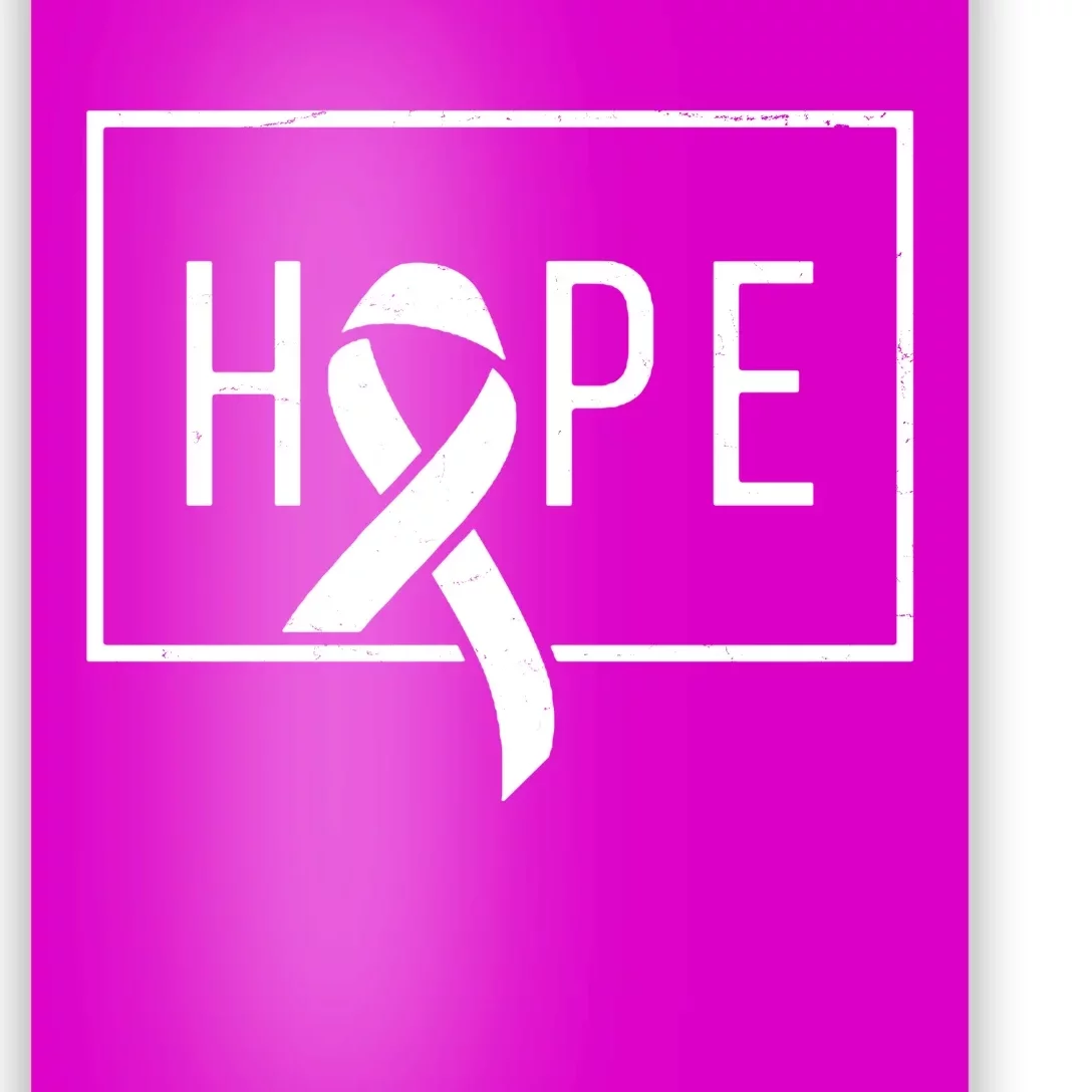 Hope Breast Cancer Awareness Ribbon Poster