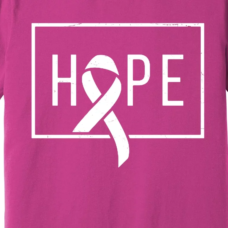 Hope Breast Cancer Awareness Ribbon Premium T-Shirt