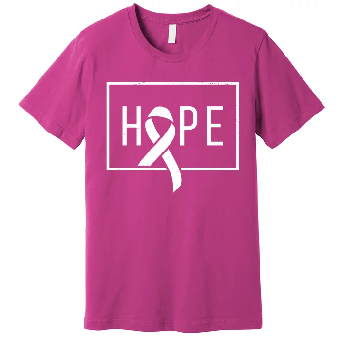 Hope Breast Cancer Awareness Ribbon Premium T-Shirt