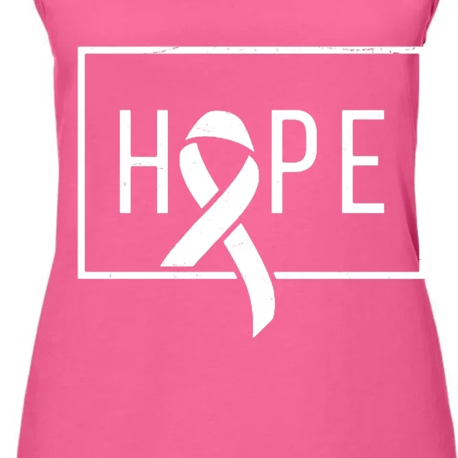 Hope Breast Cancer Awareness Ribbon Women's Racerback Tank