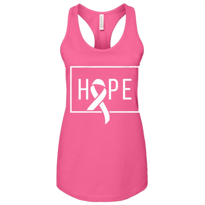 Hope Breast Cancer Awareness Ribbon Women's Racerback Tank