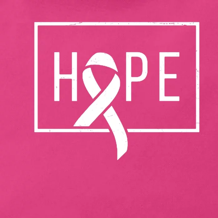 Hope Breast Cancer Awareness Ribbon Zip Tote Bag