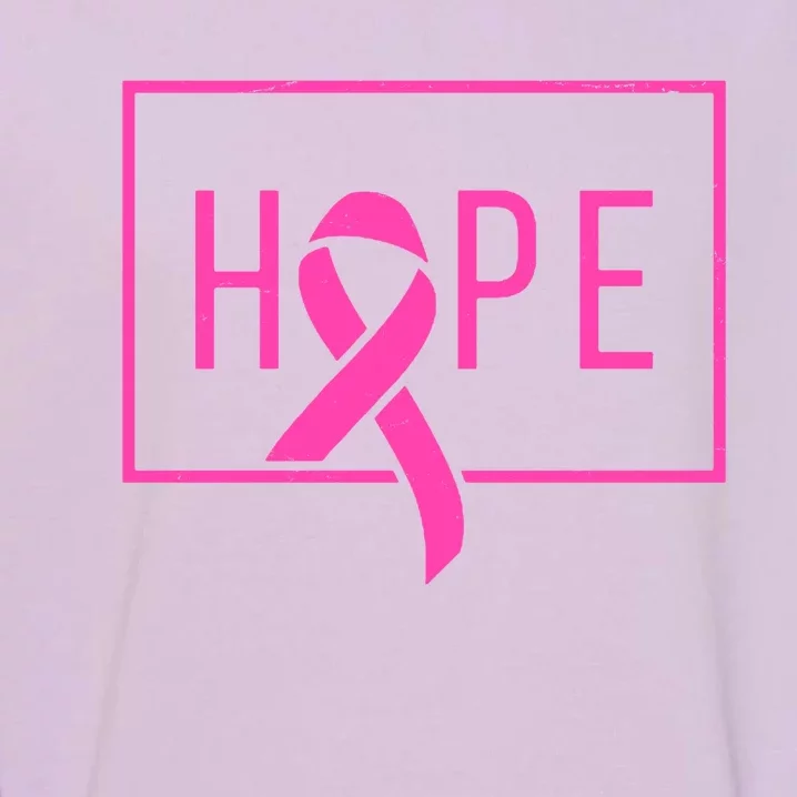 Hope Breast Cancer Awareness Ribbon Garment-Dyed Sweatshirt