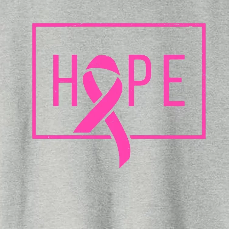 Hope Breast Cancer Awareness Ribbon Women's Crop Top Tee