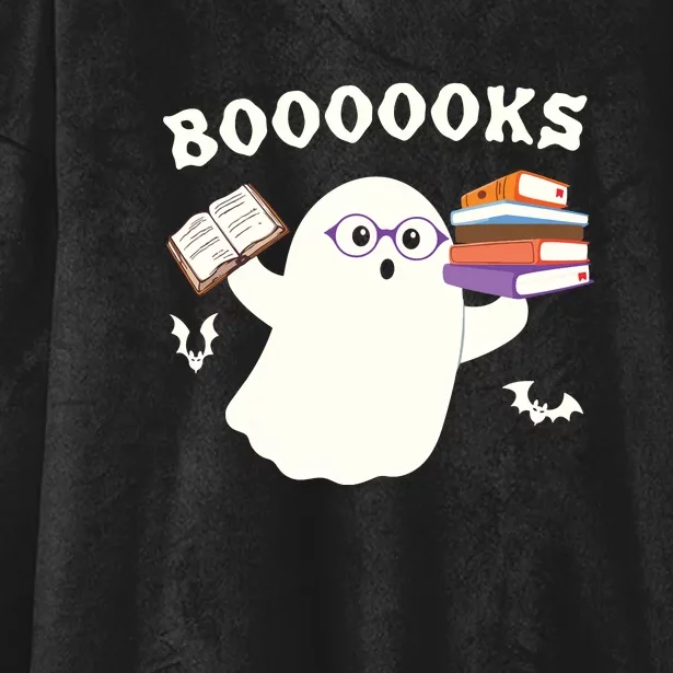 Halloween Booooks Cute Ghost Reading Library Books Hooded Wearable Blanket