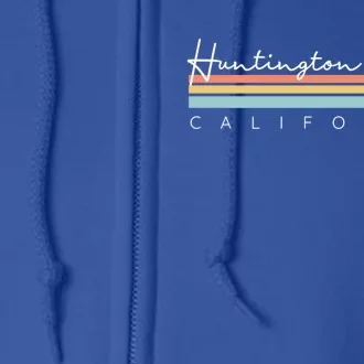 Huntington Beach California Cool Gift Full Zip Hoodie