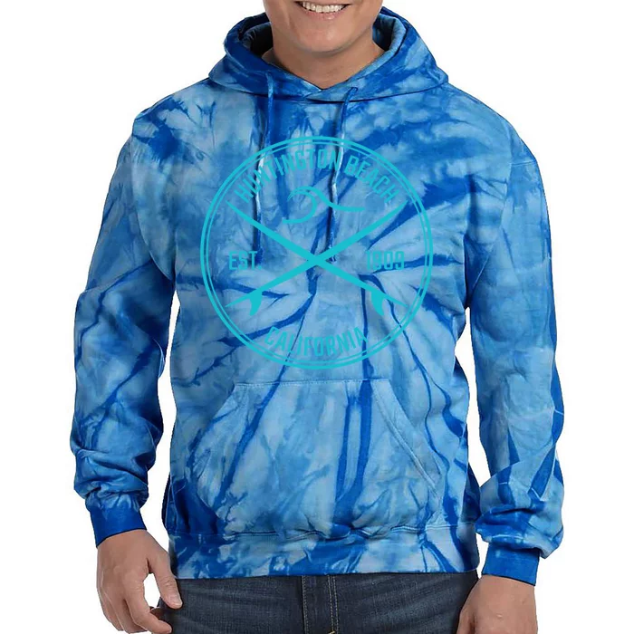 Huntington Beach California Surfer Gift Tie Dye Hoodie