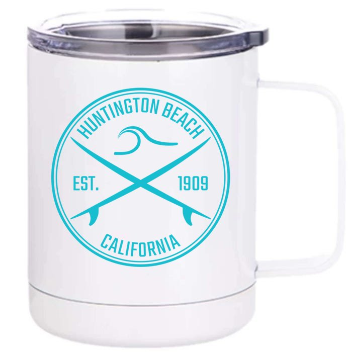 Huntington Beach California Surfer Gift Front & Back 12oz Stainless Steel Tumbler Cup