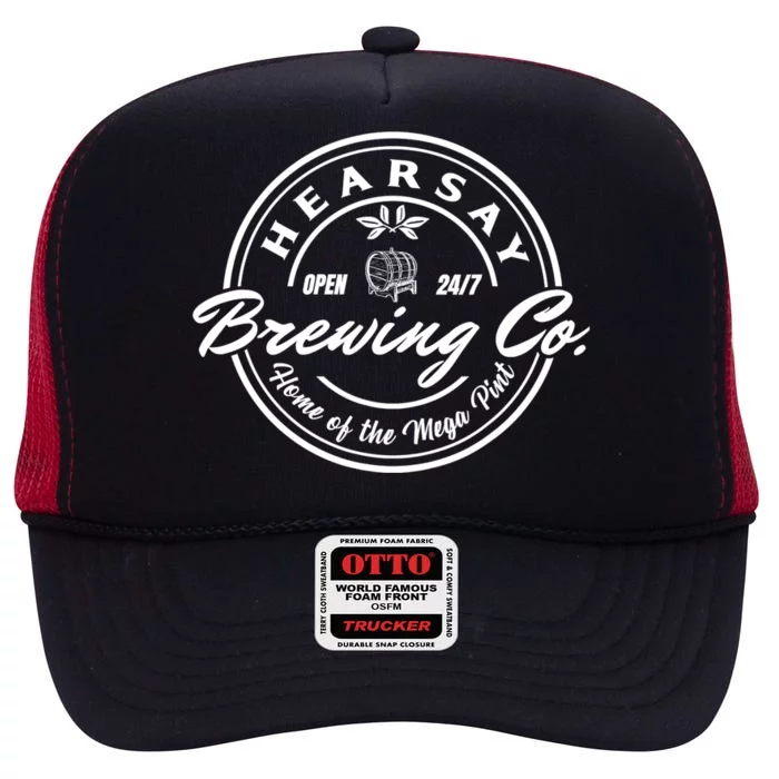 Hearsay Brewing Company Mega Pint High Crown Mesh Trucker Hat