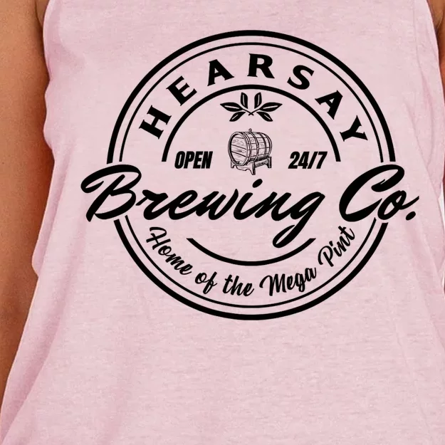 Hearsay Brewing Company Mega Pint Women's Knotted Racerback Tank