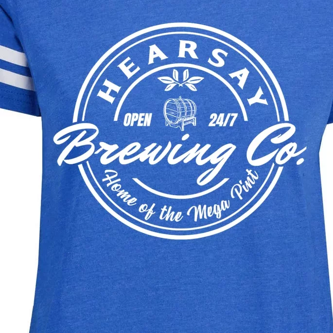 Hearsay Brewing Company Mega Pint Enza Ladies Jersey Football T-Shirt