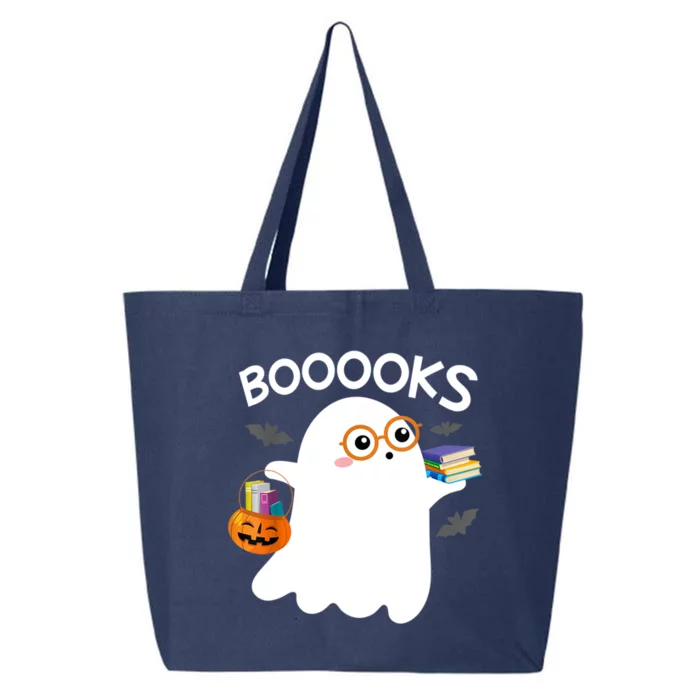 Halloween Booooks Cute Ghost Boo Reading Books Adults Gift 25L Jumbo Tote