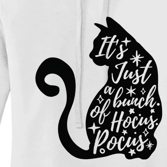 Halloween Black Cat Its Just A Bunch Of Costume Women's Pullover Hoodie