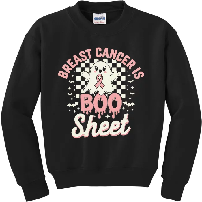 Halloween Breast Cancer Awareness Chemotherapy Pin.K Ribbon Kids Sweatshirt