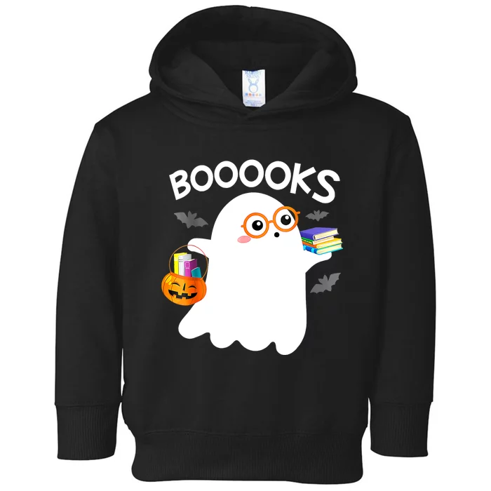 Halloween Booooks Cute Ghost Reading Library Books Halloween Toddler Hoodie