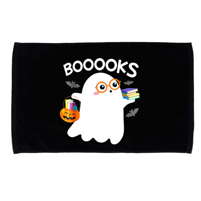 Halloween Booooks Cute Ghost Reading Library Books Halloween Microfiber Hand Towel