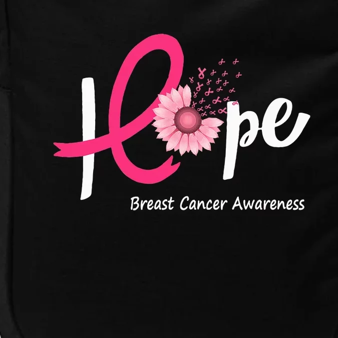 Hope Breast Cancer Pink Ribbons Sunflower October Month Impact Tech Backpack