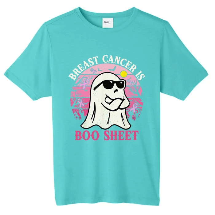 Halloween Breast Cancer Is Boo Sheet Groovy Spooky Mom ChromaSoft Performance T-Shirt