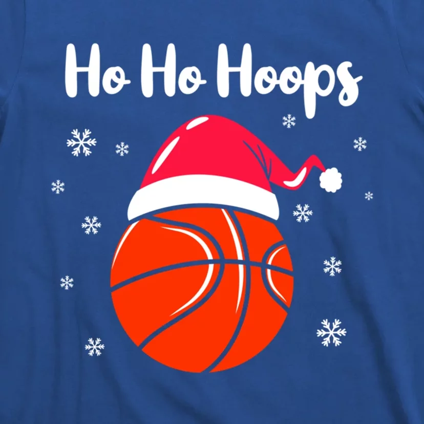 Hoops Basketball Christmas Pun For Xmas Basketball Player Gift T-Shirt