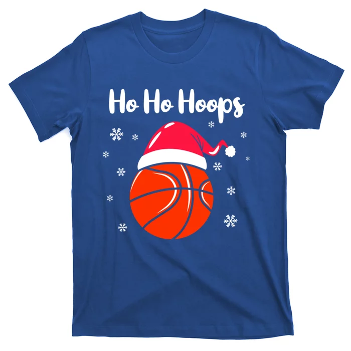 Hoops Basketball Christmas Pun For Xmas Basketball Player Gift T-Shirt